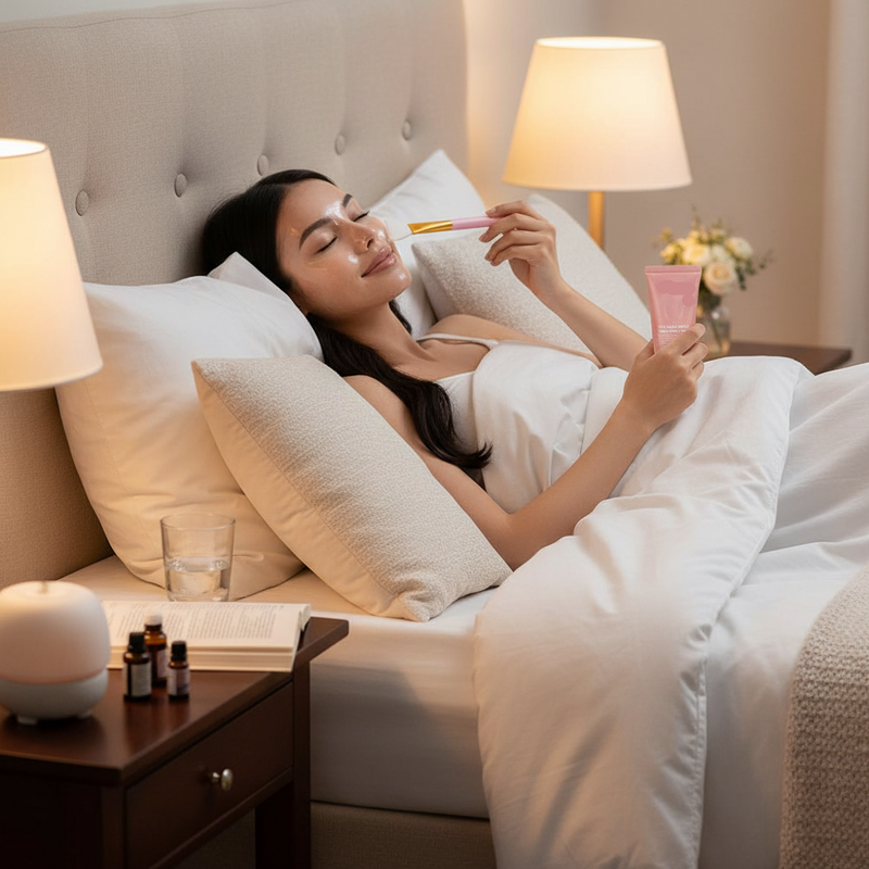 Collagen Wrapping Mask And Brush Set Rejuvenation Moisturize Brightening Korean Face Mask Make Glowy Skin Elasticity Facial Mask